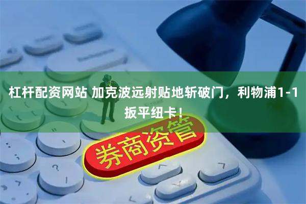 杠杆配资网站 加克波远射贴地斩破门，利物浦1-1扳平纽卡！